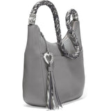 Brighton Barbados Ziptop Hobo -Black