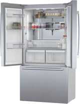 Bosch – 800 Series 21 Cu. Ft. French Door Counter-Depth Smart Refrigerator – Stainless steel
